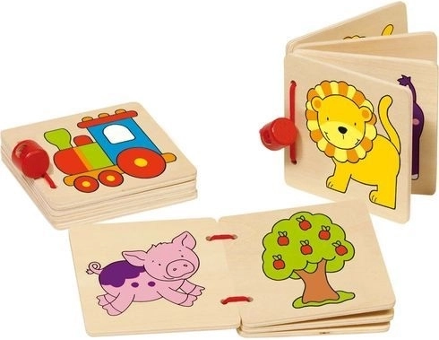 Livre d’images en bois pour enfants