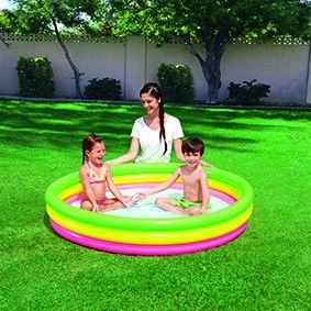 Piscine pour enfants gonflable colorée 152x30cm en boîte 30x24x7cm 2+