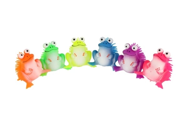 Grenouille anti-stress en silicone à presser 8x9cm 6 couleurs en sachet 12 pièces en boîte