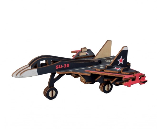 Puzzle 3D en bois Avion de combat SU30