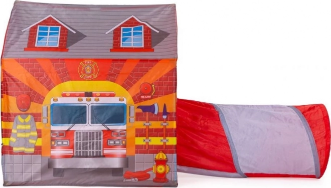 Maison de pompiers IPLAY tente pour enfants avec tunnel