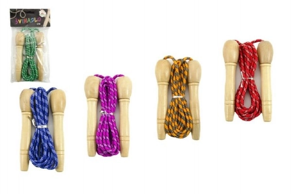 Corde à sauter réglable avec poignée en bois - 270 cm