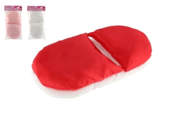 Couette avec petit oreiller - ensemble pour poupées pour lit / landau mélange de couleurs en sachet 20x40x5cm