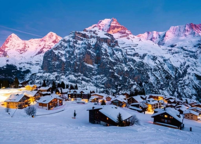 Puzzle Ravensburger Mürren z Bernského Oberlandu 1000 pièces