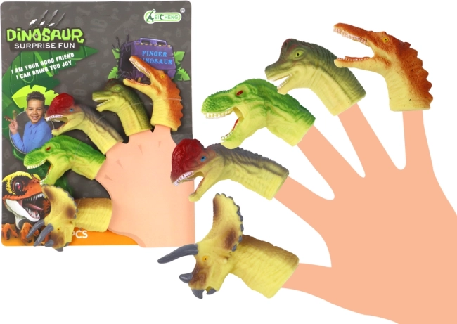 Dinosaures en caoutchouc pour doigts - Marionnettes sensorielles