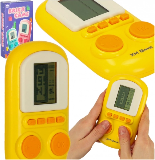 Console de jeu rétro de poche jaune