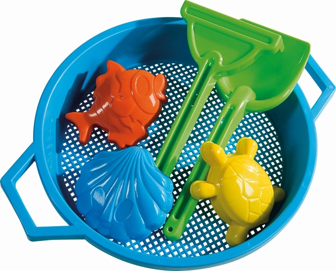 Tamis de sable avec accessoires - bleu