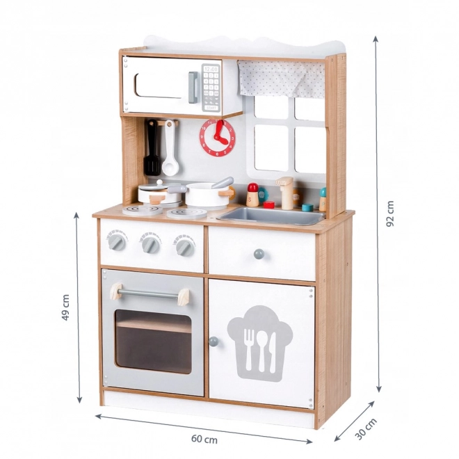 Cuisine en bois pour enfants avec accessoires Ecotoys