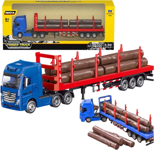 Camion en métal pour bois Huina 1:50 rouge