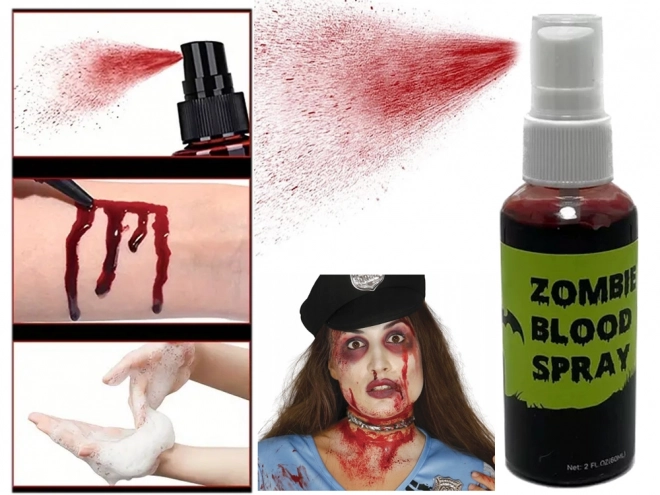 Spray d'Halloween avec faux sang