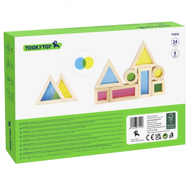 Blocs en bois colorés avec miroirs TOOKY TOY