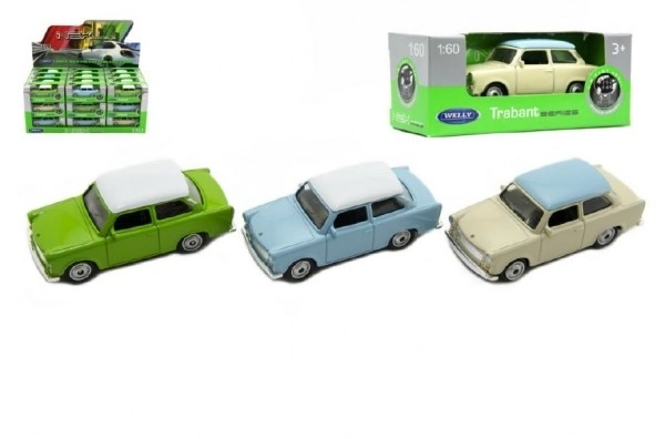 Auto Welly Trabant 1:60 métal 7cm roue libre en boîte