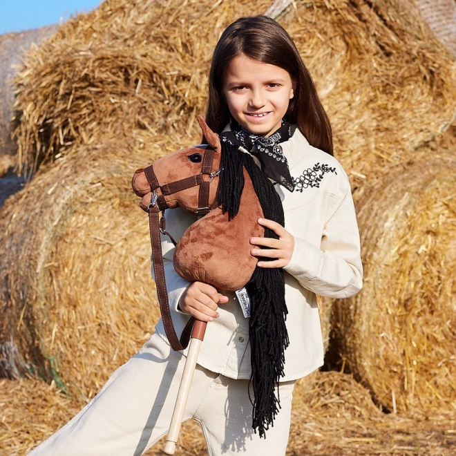 Cheval en bâton Hobby Horse HOPPIHORSE brun foncé