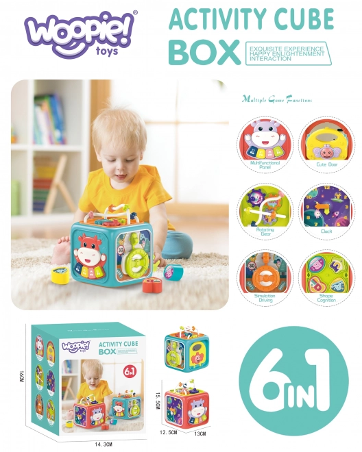 Cube sensoriel interactif Montessori 6 en 1