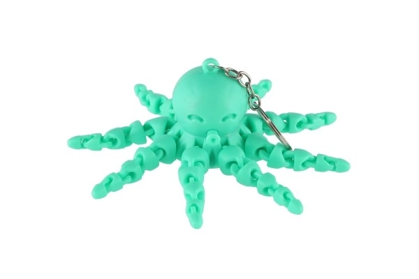 Pendentif pieuvre en plastique 9cm avec lumière, 6 couleurs 24pcs en boîte
