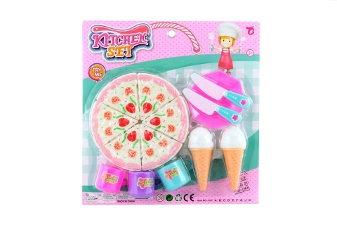 Ensemble Coloré de Découpe de Gâteau avec Accessoires
