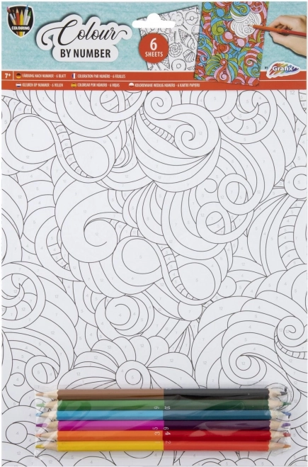 GRAFIX coloriage par numéros avec crayons – mandalas et motifs