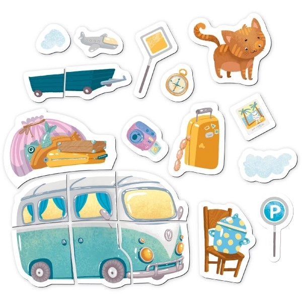 Jeu magnétique Chat et voyage