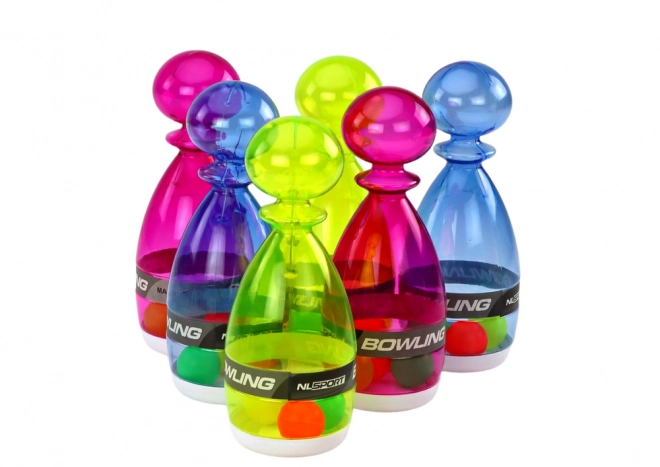 Ensemble de bowling 6 quilles de bowling Couleurs transparentes