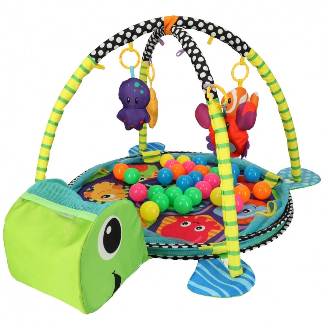 Tapis de jeu éducatif tortue avec barrière et balles