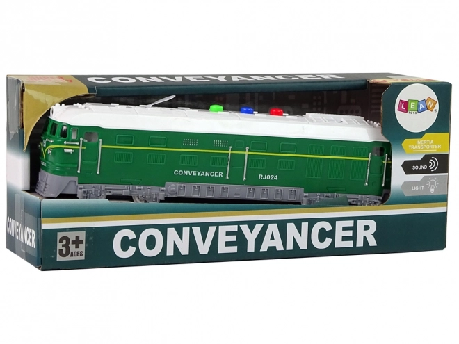 Train à friction 1:32 Vert avec sons et lumières