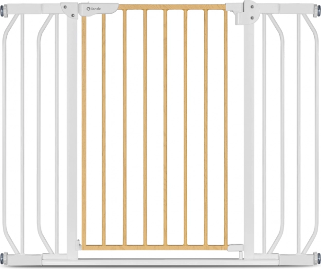 Barrière de sécurité Lionelo Truus Slim – blanc et bois naturel
