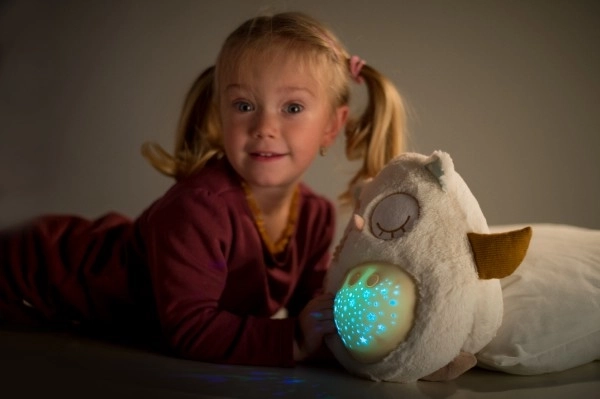 Doudou - chouette avec lumière et son