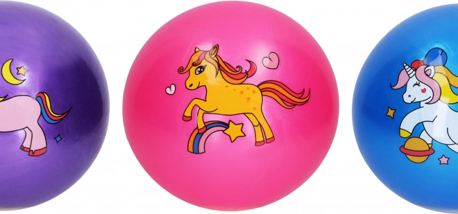 Balle en caoutchouc non gonflée - licorne 22 cm