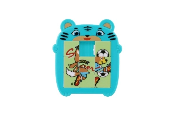 Casse-tête animal en plastique 9x10cm 4 couleurs sur carte