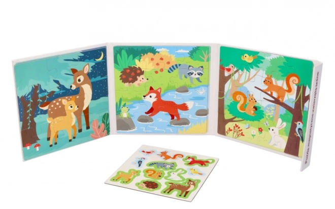 Livre puzzle magnétique - Animaux de la forêt