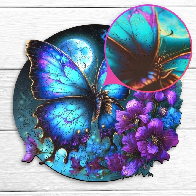 EscapeWelt Puzzle luminescent en bois Papillon 500 pièces