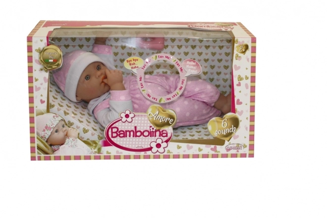 Poupée Interactive Bambolina avec sons et accessoires 36 cm