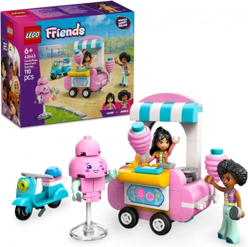 Lego Friends stand de barbe à papa avec scooter