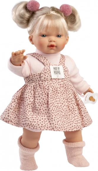 Poupée réaliste Llorens Roberta avec sons, corps en tissu doux, 33 cm