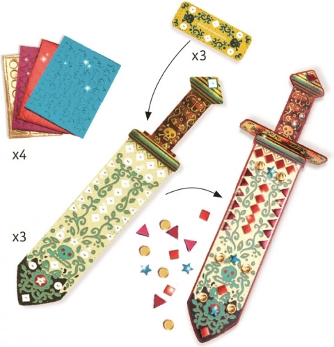 DJECO DIY épées scintillantes pour chevaliers