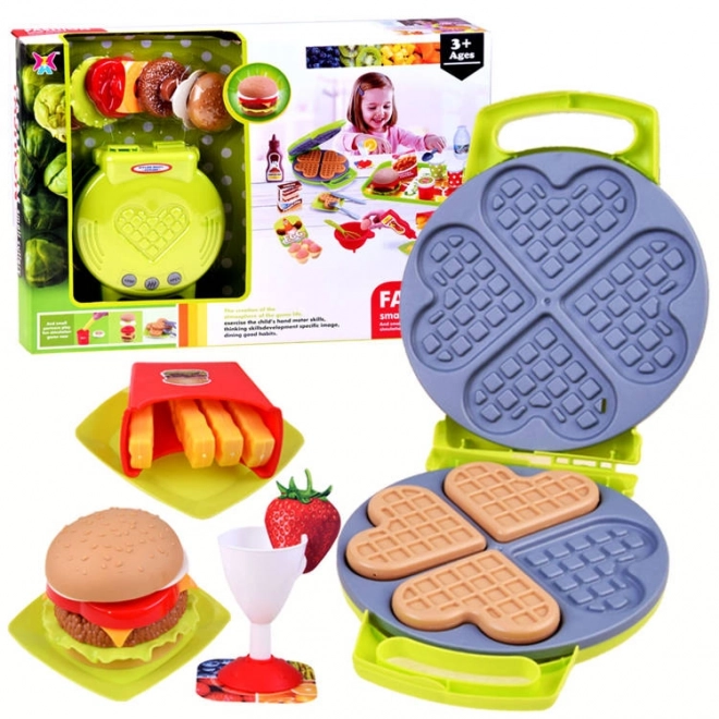 Set de cuisine pour enfants avec gaufres et accessoires