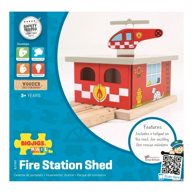 Gare de pompiers Bigjigs Rail Dépôt