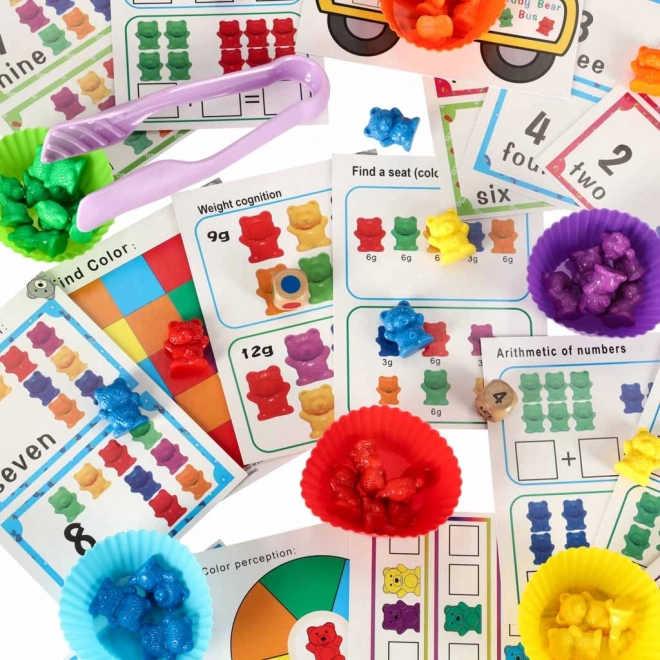 Jeu éducatif Montessori apprends à compter 61 pièces - Ours