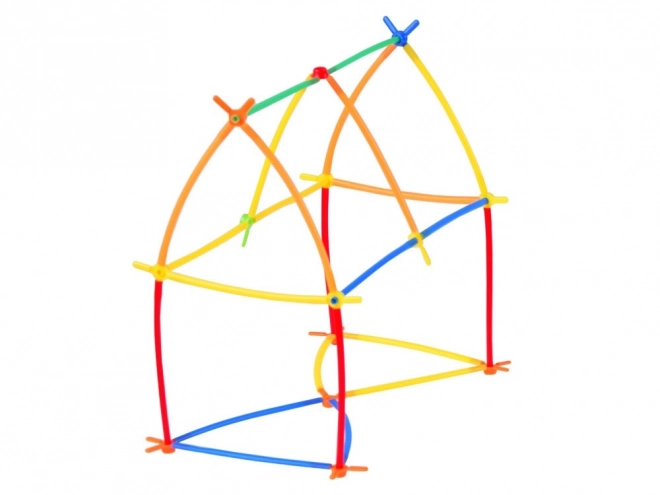 Jeu de construction créatif pailles et bâtonnets