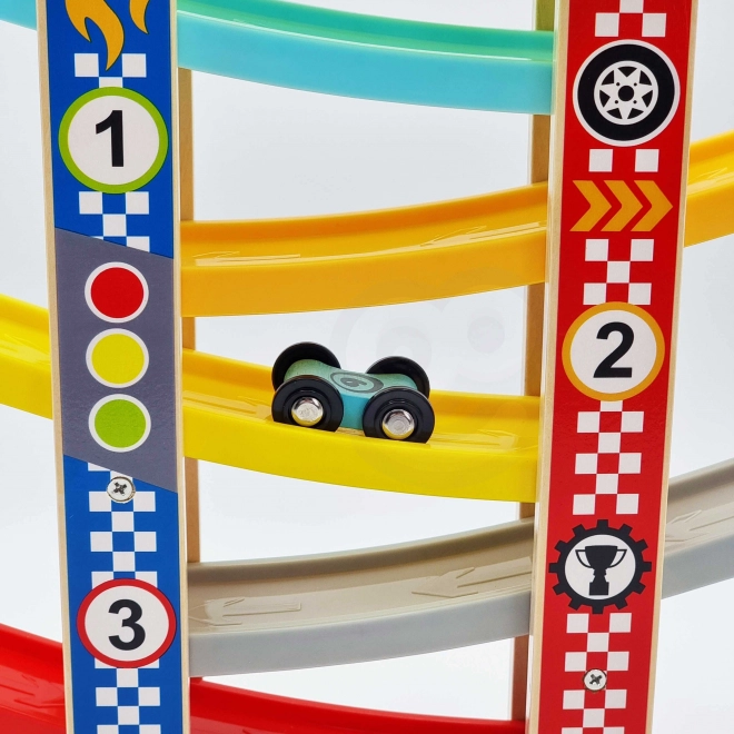 Tooky Toy Toboggan coloré pour voitures