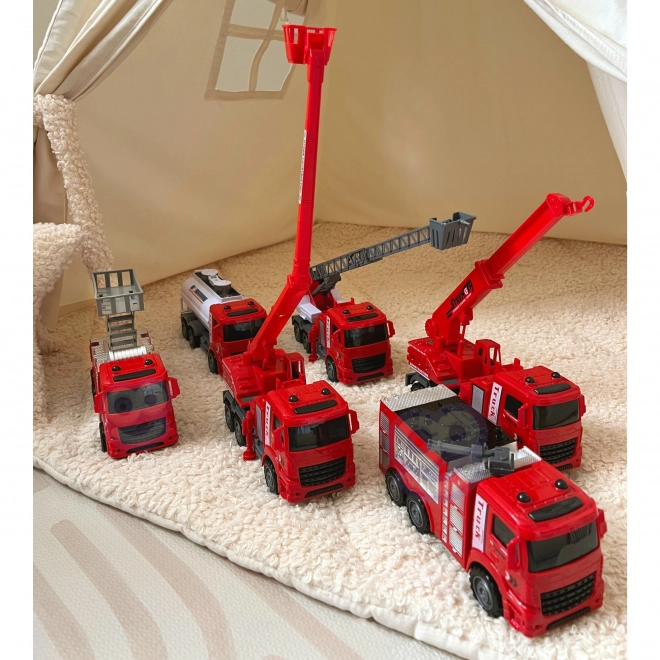 Ensemble Woopie voitures de pompiers 6 en 1