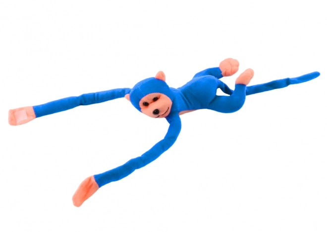 Mascotte en peluche Singe avec son Bleu 60 cm