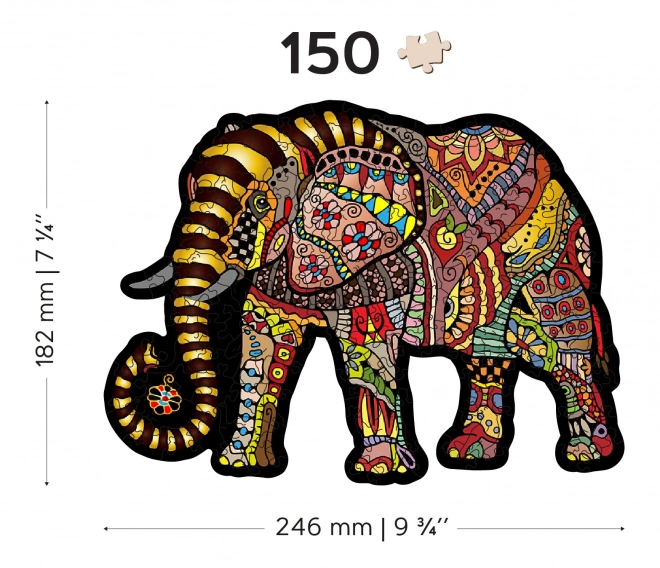 Puzzle en bois Wooden City Éléphant magique 150 pièces EKO