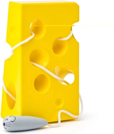 Fromage labyrinthe à lacer avec petite souris
