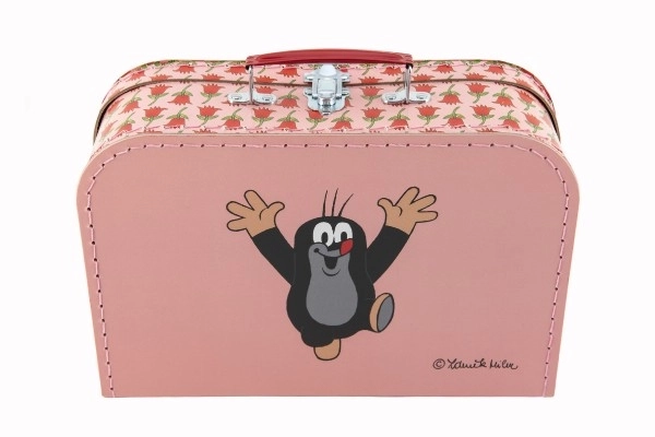 Valise/Coffre cousu Krtek et éléphant 30x21x9,5cm