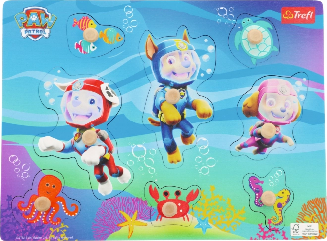 Trefl puzzle en bois Pat' Patrouille sous l'eau