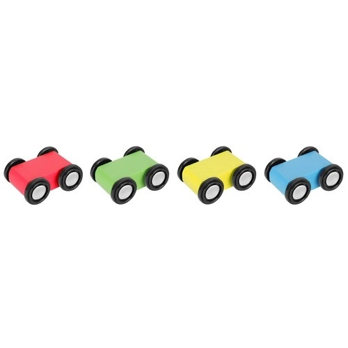 Kruzzel 9349 piste de course colorée 4 petites voitures