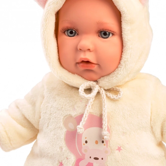 Llorens 14208 BABY JULIA - poupée réaliste bébé avec un corps en tissu doux - 42 cm