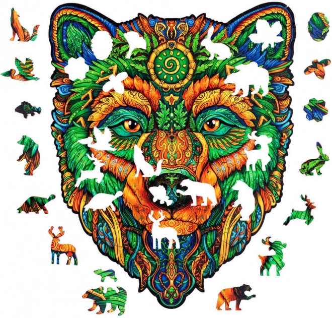 Puzzle en bois Ours sage