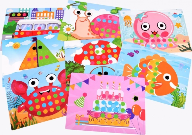Puzzle éducatif mosaïque colorée pour enfants